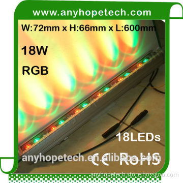 Long lifespan 2 years warranty 18w hot sale rgb led wall washer